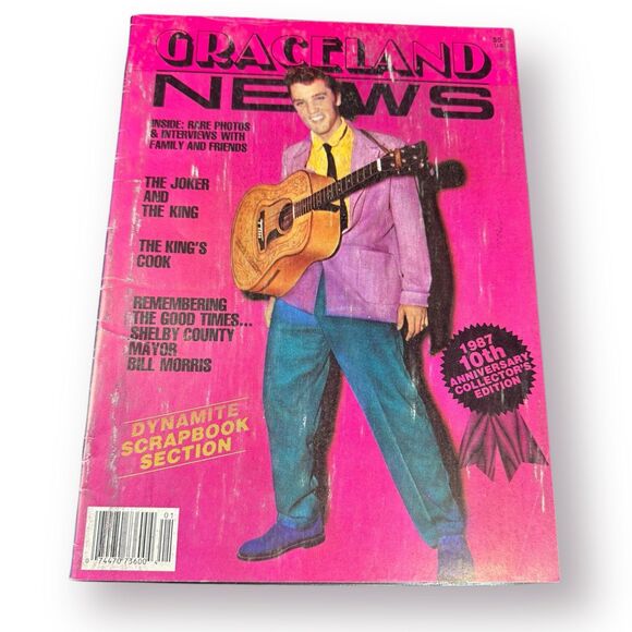 Elvis Presley Graceland News Magazine 1987 10th Anniversary Collector's Edition - Picture 1 of 3
